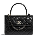 Chanel Flap Bag With Top Handle A92236 Black